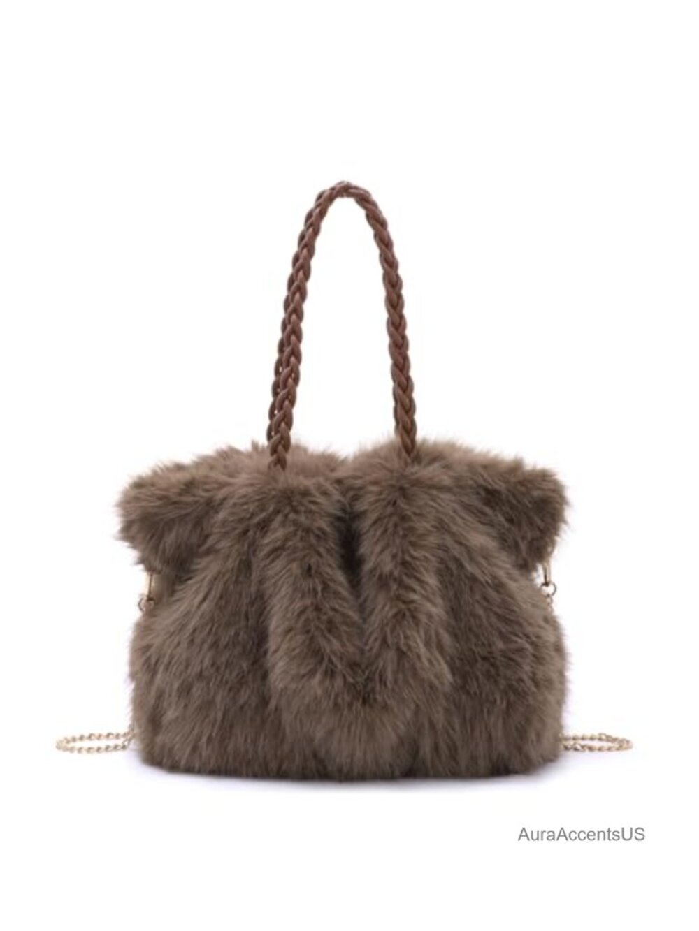 Faux Fur Fluffy Tote Bag Fuzzy Crossbody Shoulder Purse
